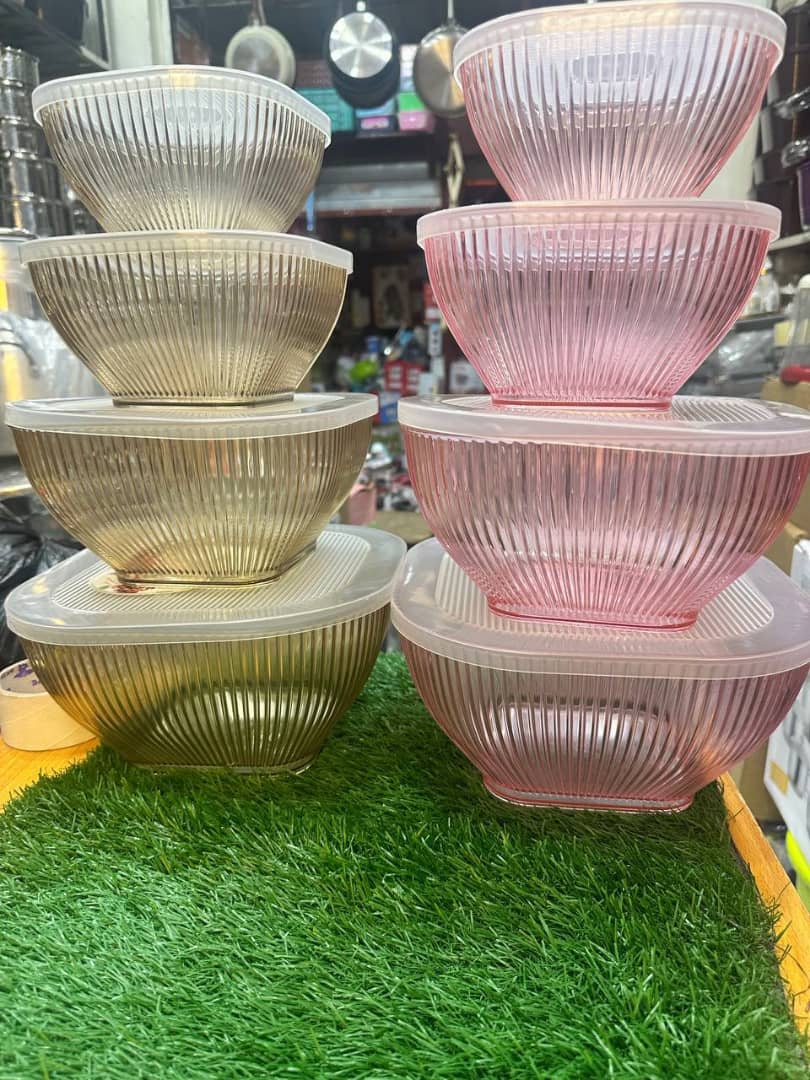 Acrylic 4 in 1 plate bowl set