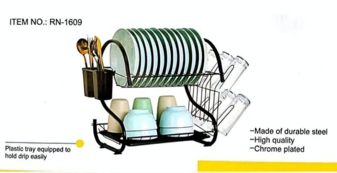 Stainless black steel dish rack