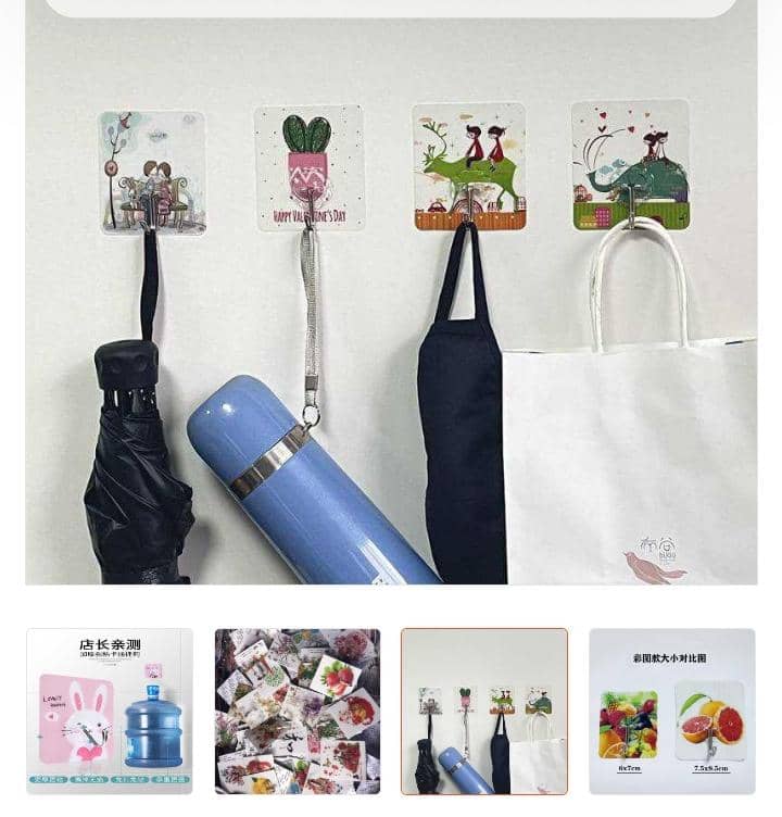 12 Pieces Fancy Wall Hook Hanger